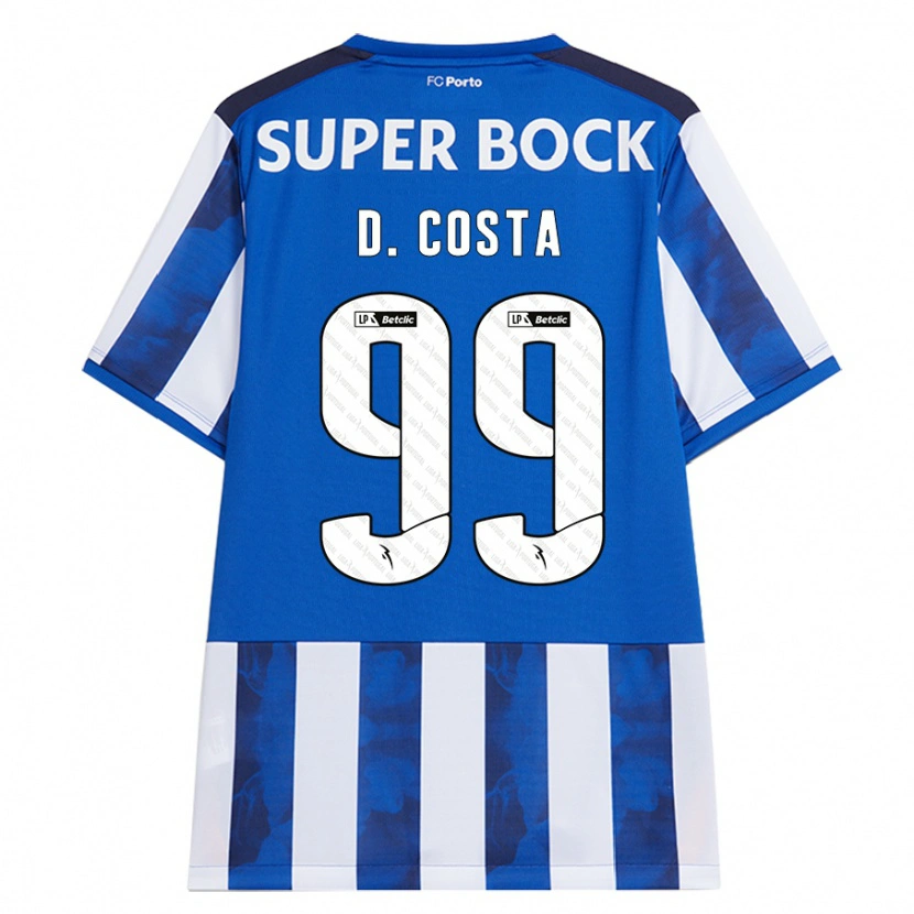 Danxen Dětské Diogo Costa #99 Modrá Bílá Domů Hráčské Dresy 2024/25 Dres