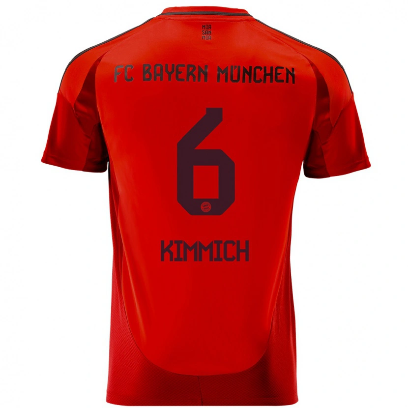 Danxen Dětské Joshua Kimmich #6 Červený Domů Hráčské Dresy 2024/25 Dres