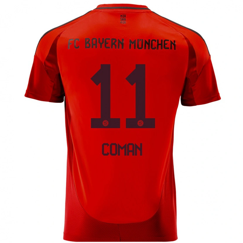 Danxen Dětské Kingsley Coman #11 Červený Domů Hráčské Dresy 2024/25 Dres