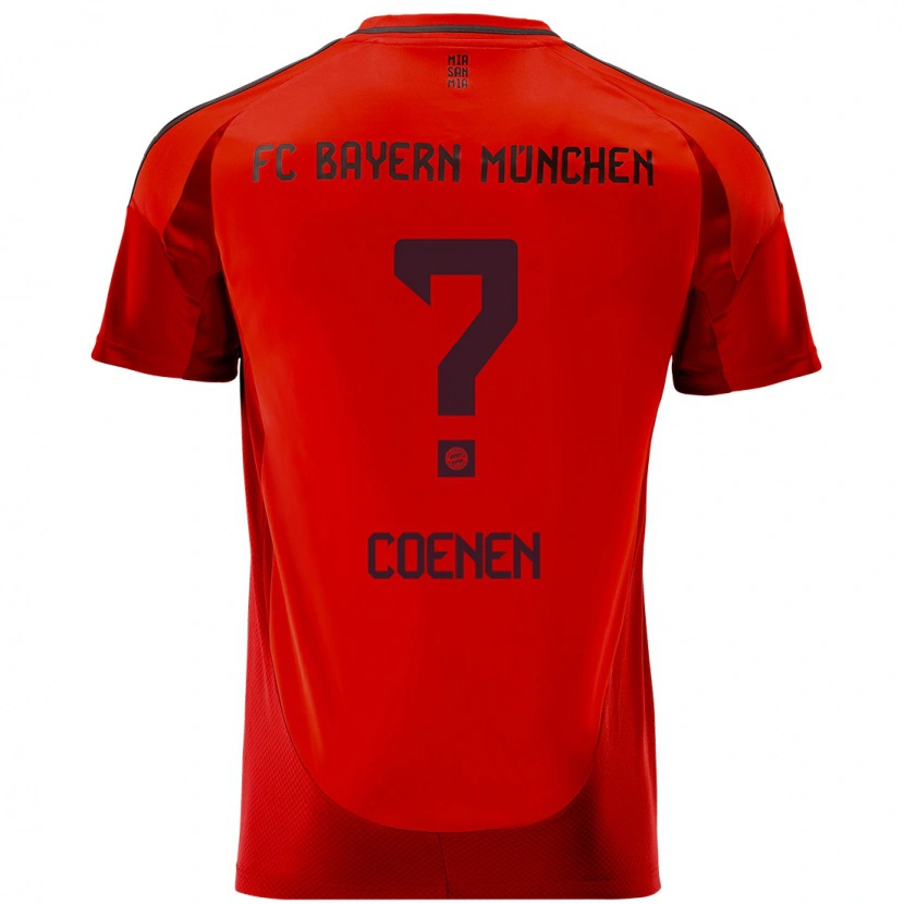 Danxen Dětské Alexander Coenen #0 Červený Domů Hráčské Dresy 2024/25 Dres