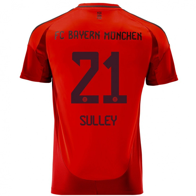 Danxen Dětské Williams Baffour Sulley #21 Červený Domů Hráčské Dresy 2024/25 Dres