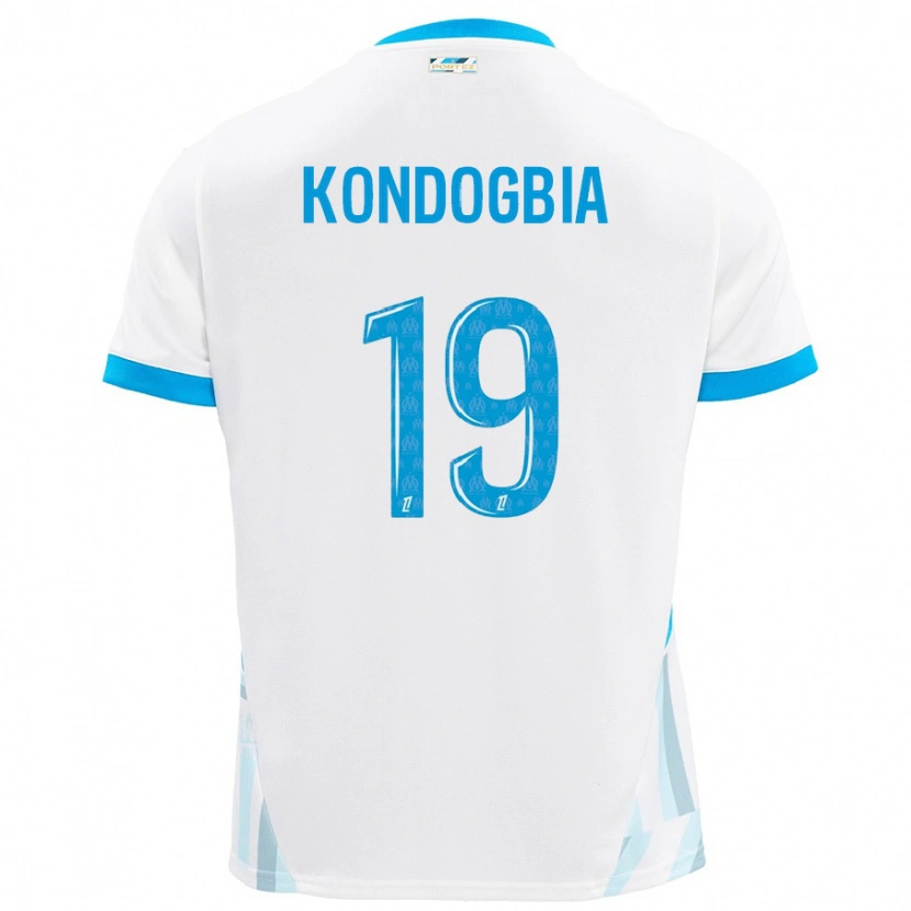 Danxen Dětské Geoffrey Kondogbia #19 Bílá Nebesky Modrá Domů Hráčské Dresy 2024/25 Dres