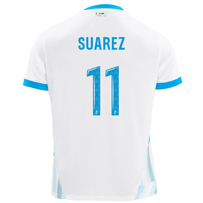 Danxen Dětské Luis Suarez #11 Bílá Nebesky Modrá Domů Hráčské Dresy 2024/25 Dres