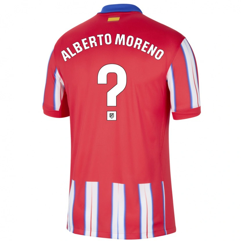 Danxen Dětské Alberto Moreno #0 Červená Bílá Modrá Domů Hráčské Dresy 2024/25 Dres