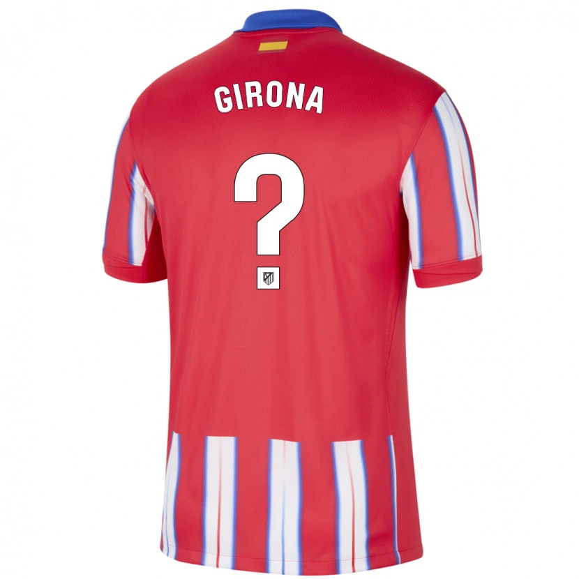 Danxen Dětské Raúl Girona #0 Červená Bílá Modrá Domů Hráčské Dresy 2024/25 Dres