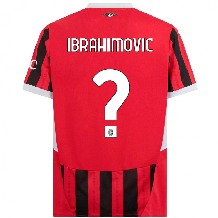 Danxen Dětské Vincent Ibrahimovic #0 Červená Černá Domů Hráčské Dresy 2024/25 Dres