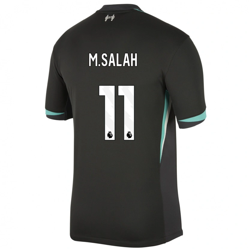 Danxen Dětské Mohamed Salah #11 Černá Antracitově Bílá Daleko Hráčské Dresy 2024/25 Dres