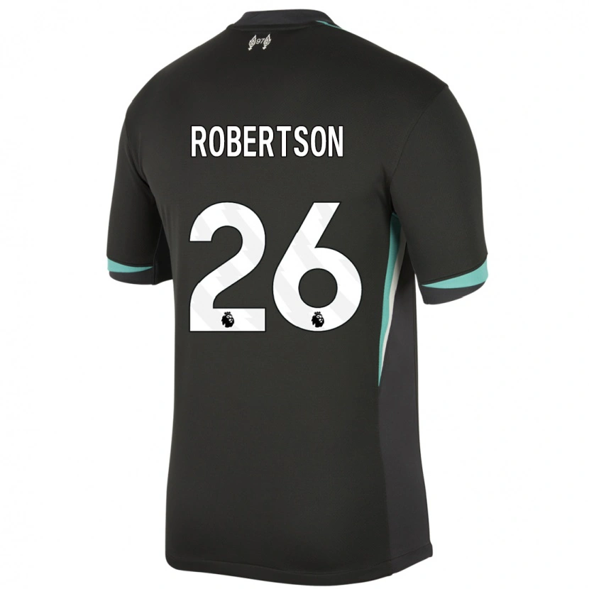 Danxen Dětské Andrew Robertson #26 Černá Antracitově Bílá Daleko Hráčské Dresy 2024/25 Dres