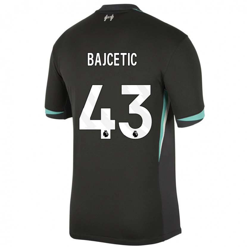 Danxen Dětské Stefan Bajcetic #43 Černá Antracitově Bílá Daleko Hráčské Dresy 2024/25 Dres