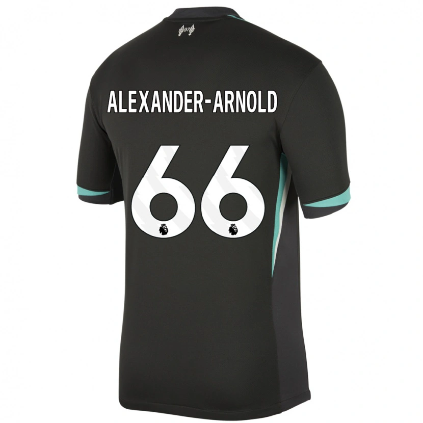 Danxen Dětské Trent Alexander-Arnold #66 Černá Antracitově Bílá Daleko Hráčské Dresy 2024/25 Dres