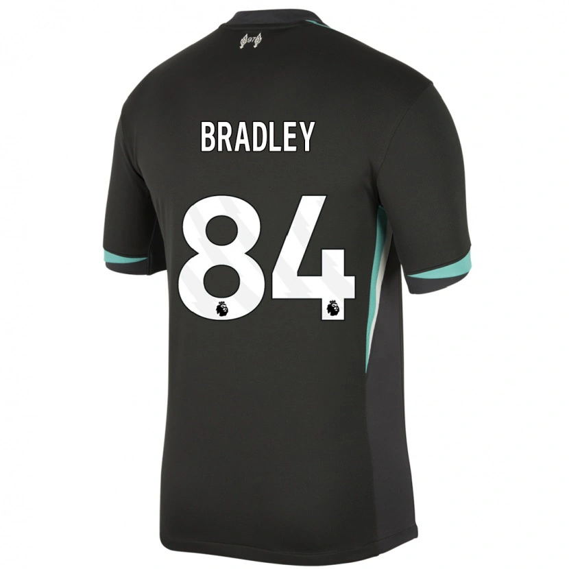 Danxen Dětské Conor Bradley #84 Černá Antracitově Bílá Daleko Hráčské Dresy 2024/25 Dres