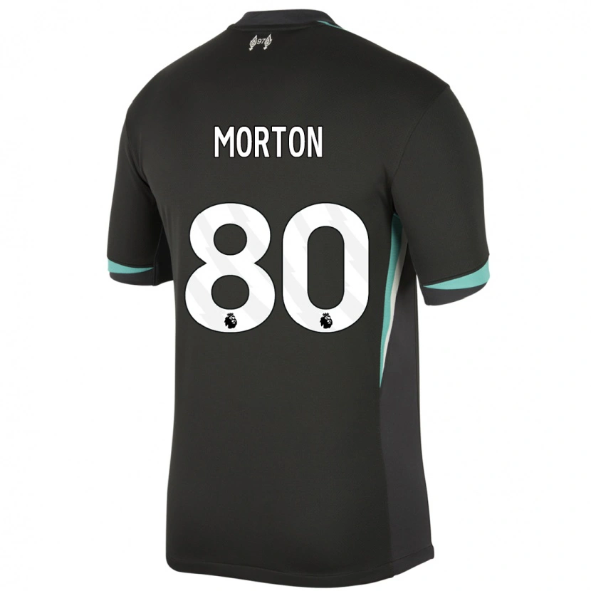 Danxen Dětské Tyler Morton #80 Černá Antracitově Bílá Daleko Hráčské Dresy 2024/25 Dres