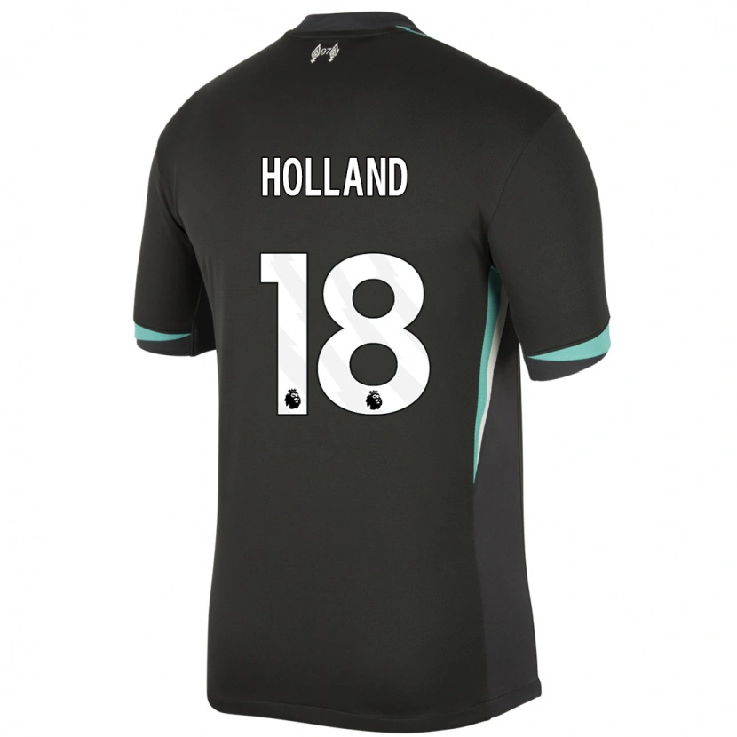 Danxen Dětské Ceri Holland #18 Černá Antracitově Bílá Daleko Hráčské Dresy 2024/25 Dres