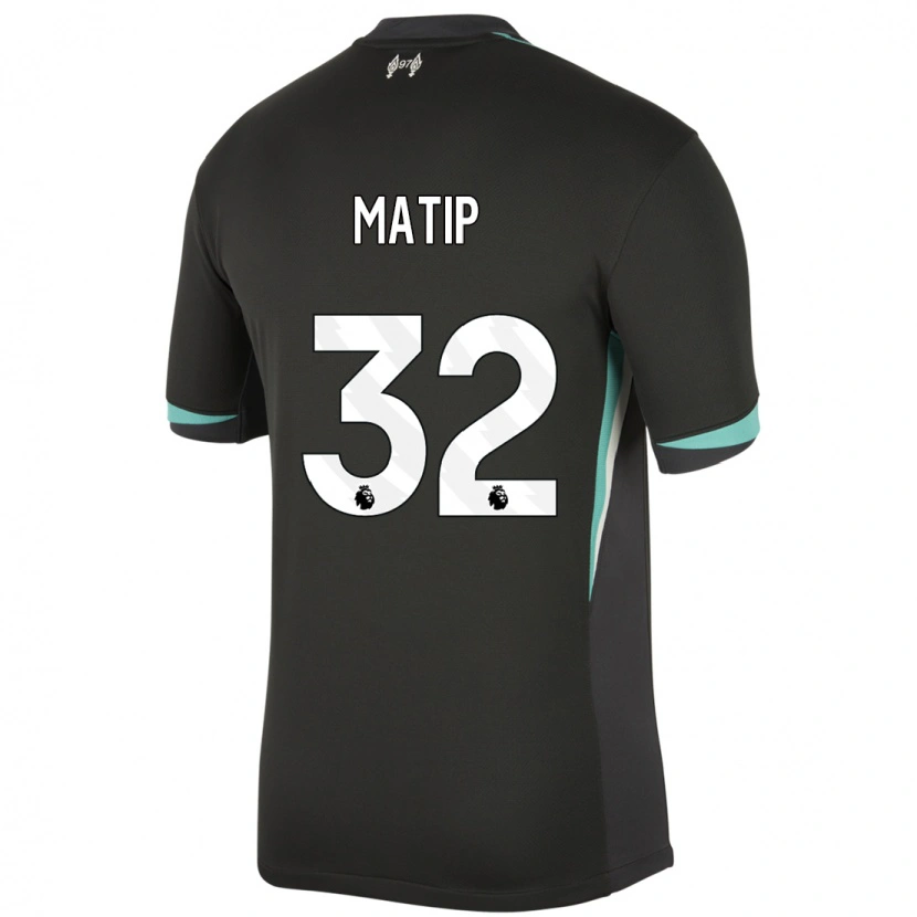 Danxen Dětské Joel Matip #32 Černá Antracitově Bílá Daleko Hráčské Dresy 2024/25 Dres