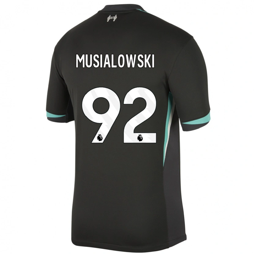 Danxen Dětské Mateusz Musialowski #92 Černá Antracitově Bílá Daleko Hráčské Dresy 2024/25 Dres