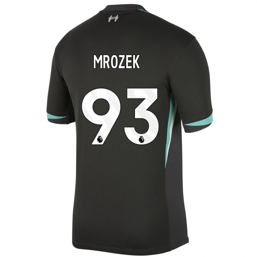 Danxen Dětské Fabian Mrozek #93 Černá Antracitově Bílá Daleko Hráčské Dresy 2024/25 Dres