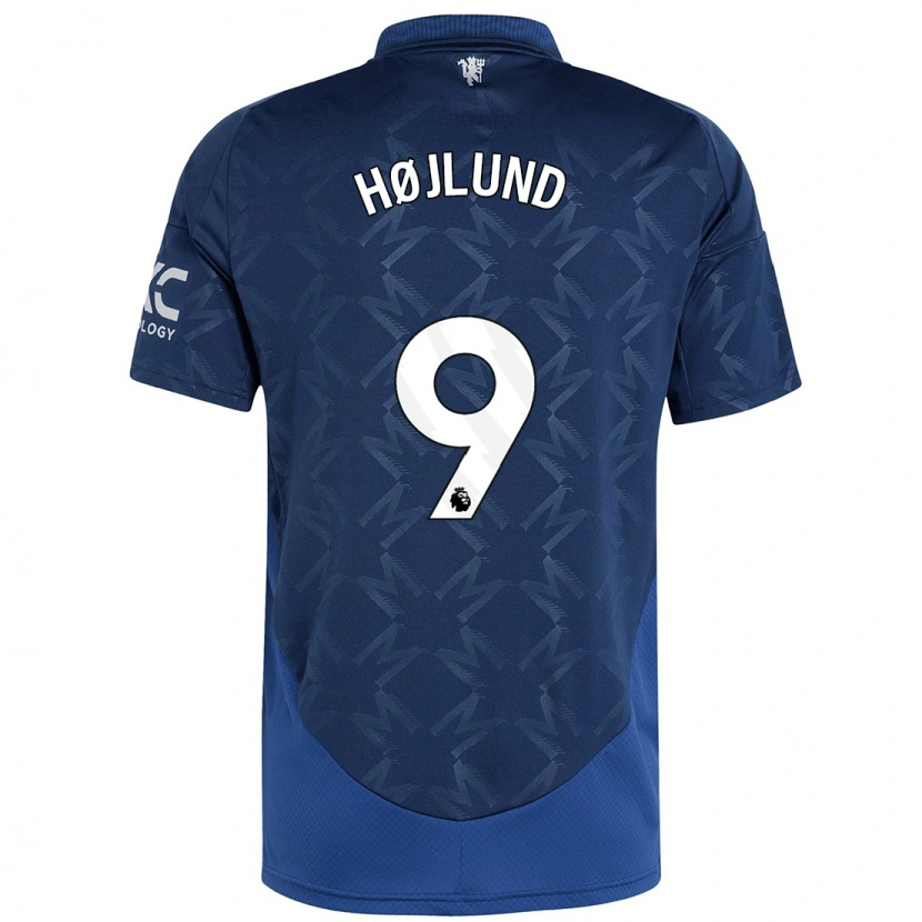 Danxen Dětské Rasmus Højlund #9 Indigo Daleko Hráčské Dresy 2024/25 Dres