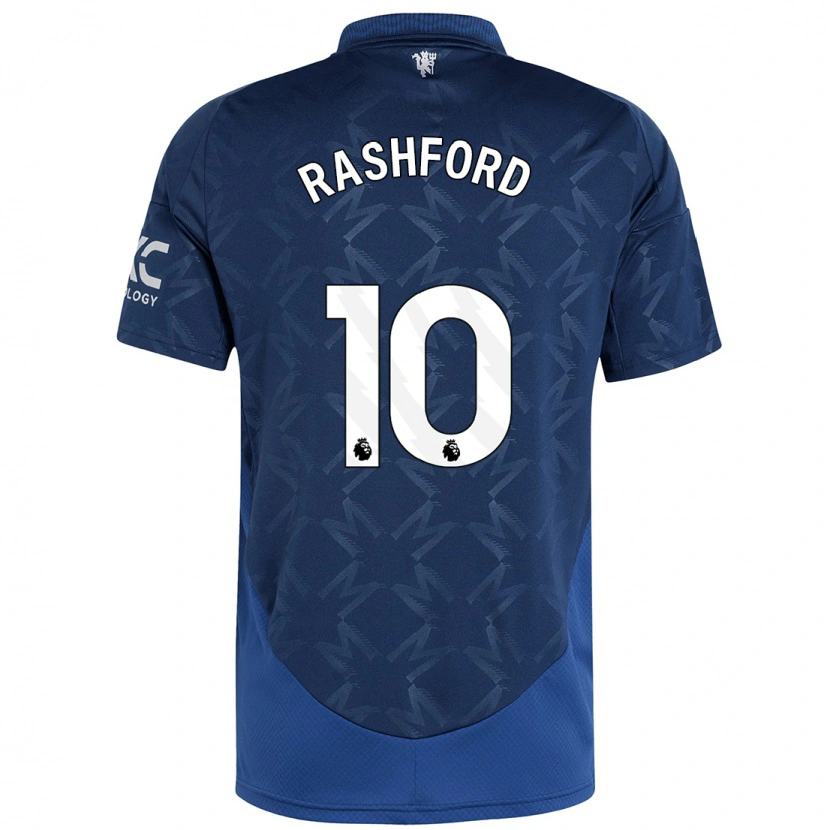 Danxen Dětské Marcus Rashford #10 Indigo Daleko Hráčské Dresy 2024/25 Dres