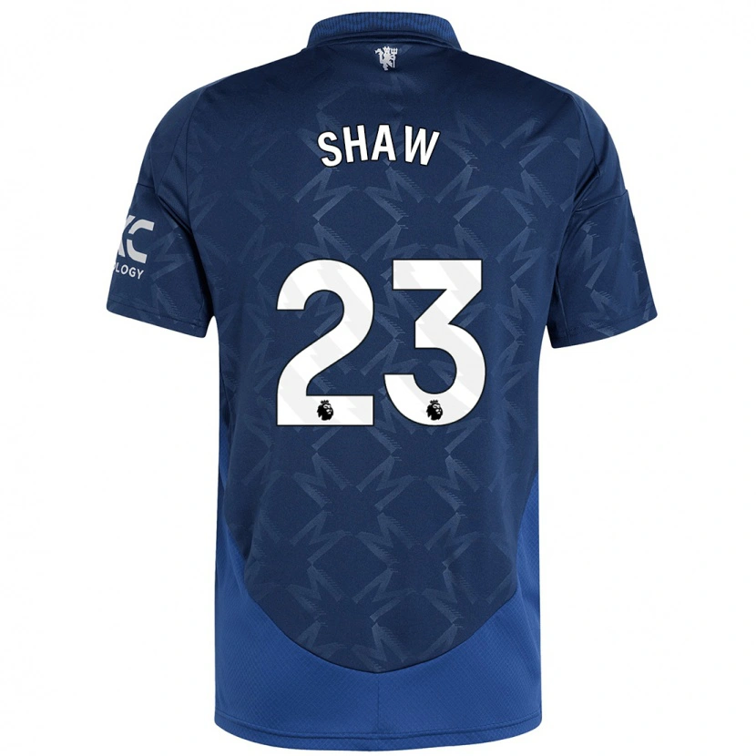 Danxen Dětské Luke Shaw #23 Indigo Daleko Hráčské Dresy 2024/25 Dres