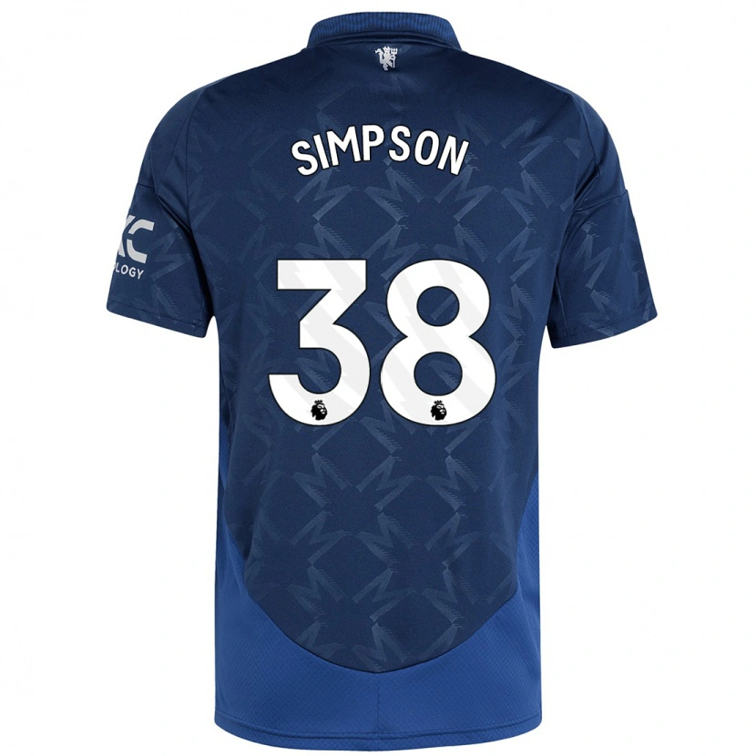 Danxen Dětské Jess Simpson #38 Indigo Daleko Hráčské Dresy 2024/25 Dres