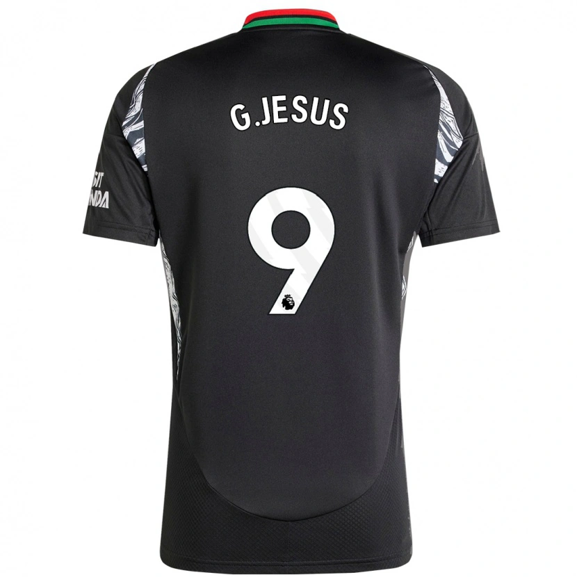 Danxen Dětské Gabriel Jesus #9 Černý Daleko Hráčské Dresy 2024/25 Dres