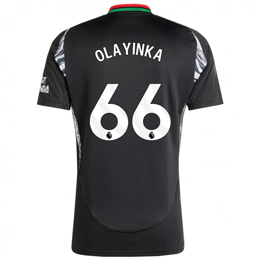 Danxen Dětské James Olayinka #66 Černý Daleko Hráčské Dresy 2024/25 Dres