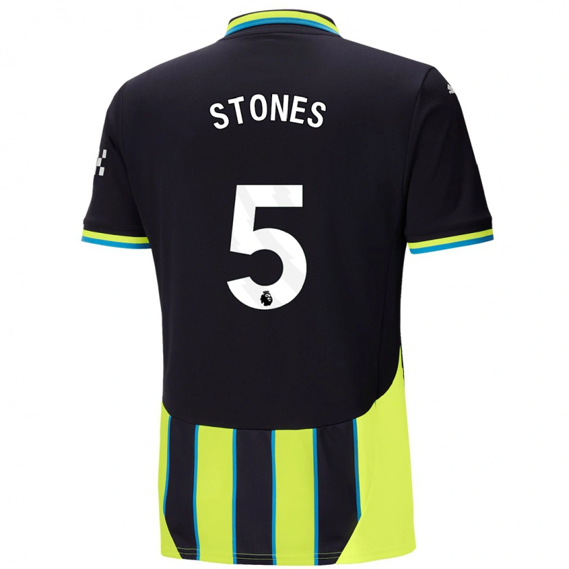 Danxen Dětské John Stones #5 Modrá Žlutá Daleko Hráčské Dresy 2024/25 Dres