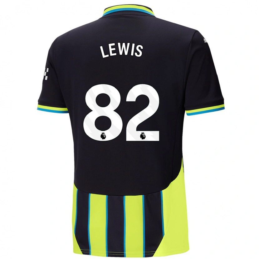 Danxen Dětské Rico Lewis #82 Modrá Žlutá Daleko Hráčské Dresy 2024/25 Dres