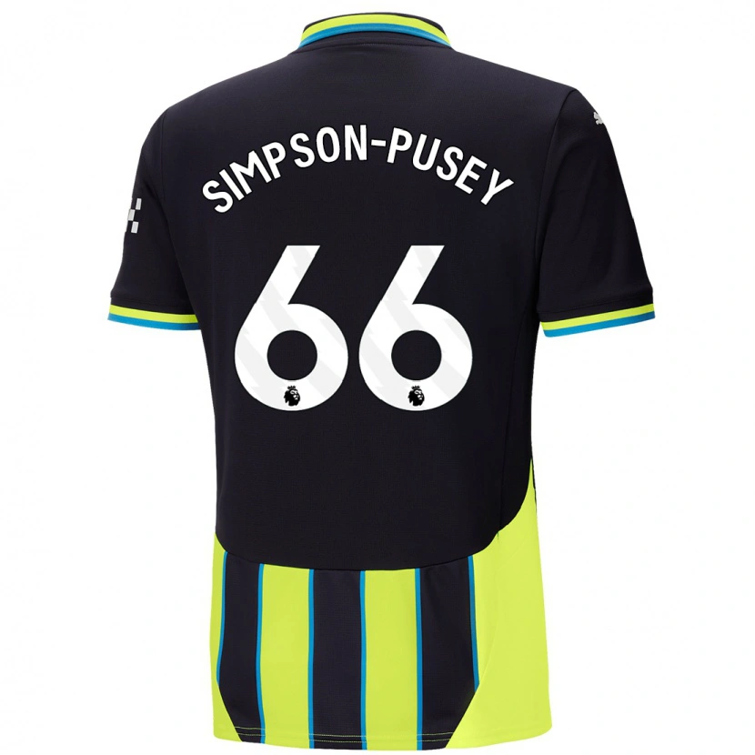 Danxen Dětské Jahmai Simpson-Pusey #66 Modrá Žlutá Daleko Hráčské Dresy 2024/25 Dres