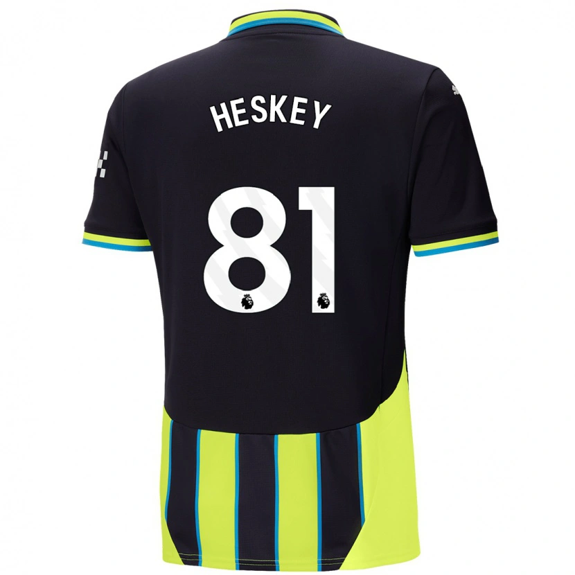 Danxen Dětské Jaden Heskey #81 Modrá Žlutá Daleko Hráčské Dresy 2024/25 Dres