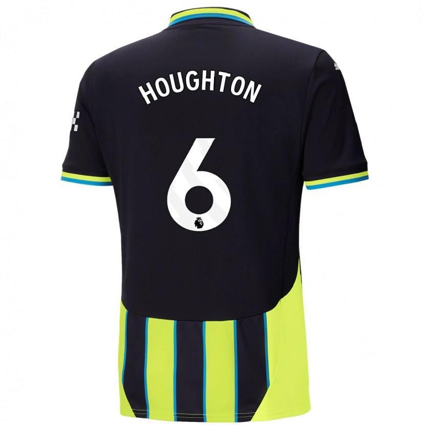 Danxen Dětské Steph Houghton #6 Modrá Žlutá Daleko Hráčské Dresy 2024/25 Dres