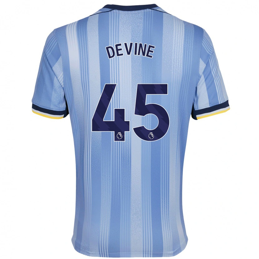 Danxen Dětské Alfie Devine #45 Světle Modrá Daleko Hráčské Dresy 2024/25 Dres