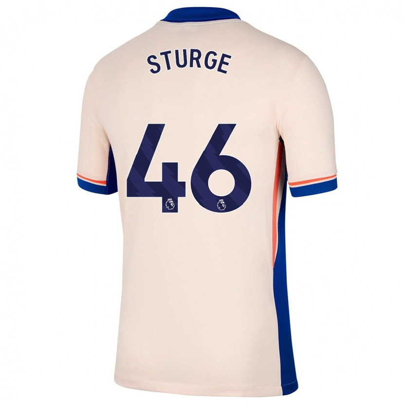 Danxen Dětské Zak Sturge #46 Světle Béžová Daleko Hráčské Dresy 2024/25 Dres