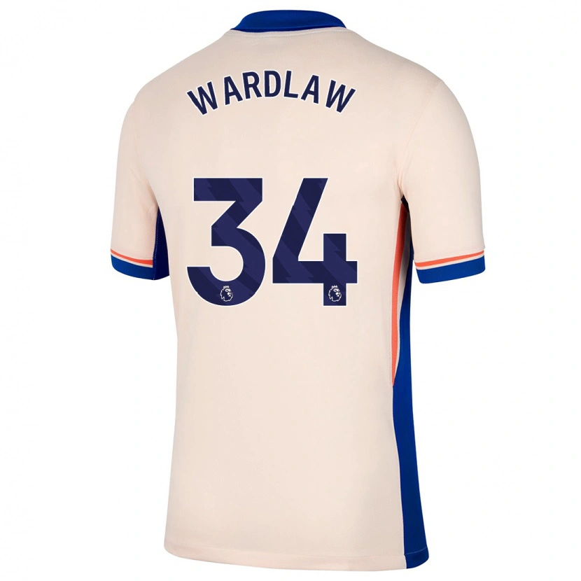 Danxen Dětské Charlotte Wardlaw #34 Světle Béžová Daleko Hráčské Dresy 2024/25 Dres