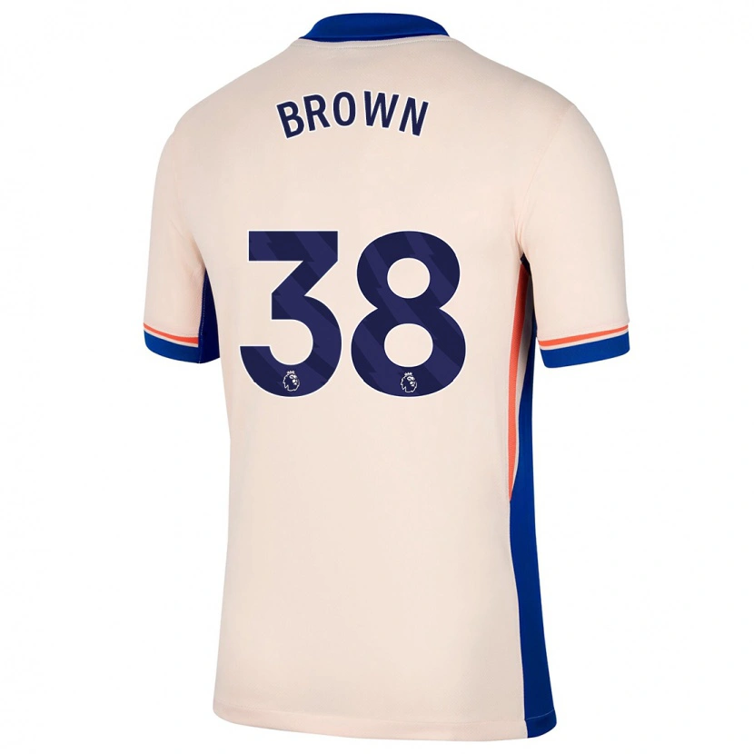 Danxen Dětské Cerys Brown #38 Světle Béžová Daleko Hráčské Dresy 2024/25 Dres