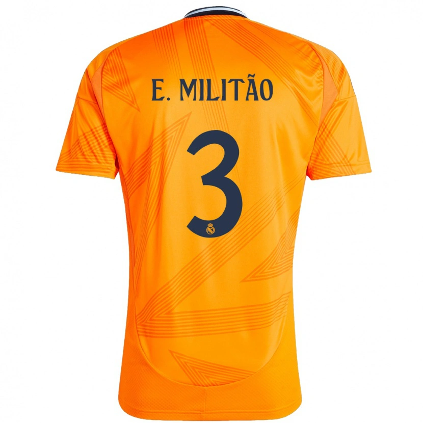 Danxen Dětské Éder Militão #3 Pomerančový Daleko Hráčské Dresy 2024/25 Dres