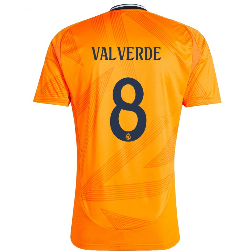 Danxen Dětské Federico Valverde #8 Pomerančový Daleko Hráčské Dresy 2024/25 Dres