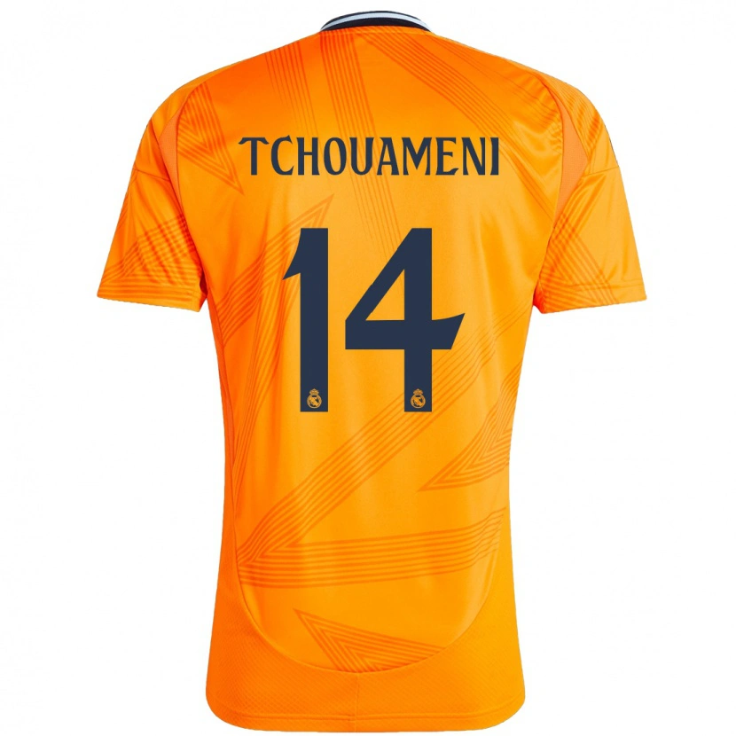 Danxen Dětské Aurélien Tchouaméni #14 Pomerančový Daleko Hráčské Dresy 2024/25 Dres