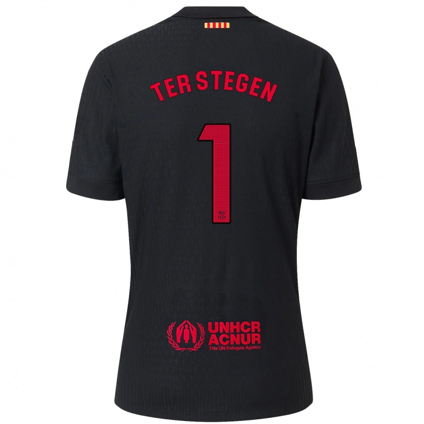 Danxen Dětské Marc-André Ter Stegen #1 Černá Červená Daleko Hráčské Dresy 2024/25 Dres