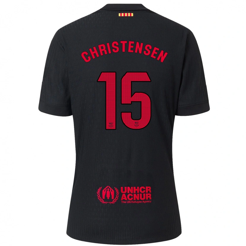 Danxen Dětské Andreas Christensen #15 Černá Červená Daleko Hráčské Dresy 2024/25 Dres