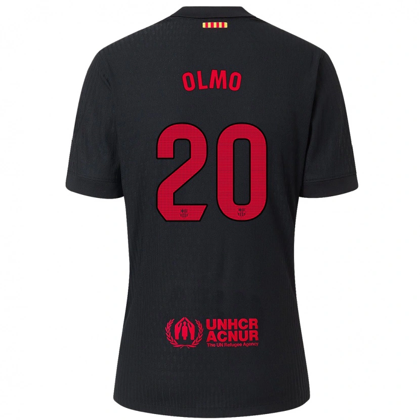 Danxen Dětské Dani Olmo #20 Černá Červená Daleko Hráčské Dresy 2024/25 Dres