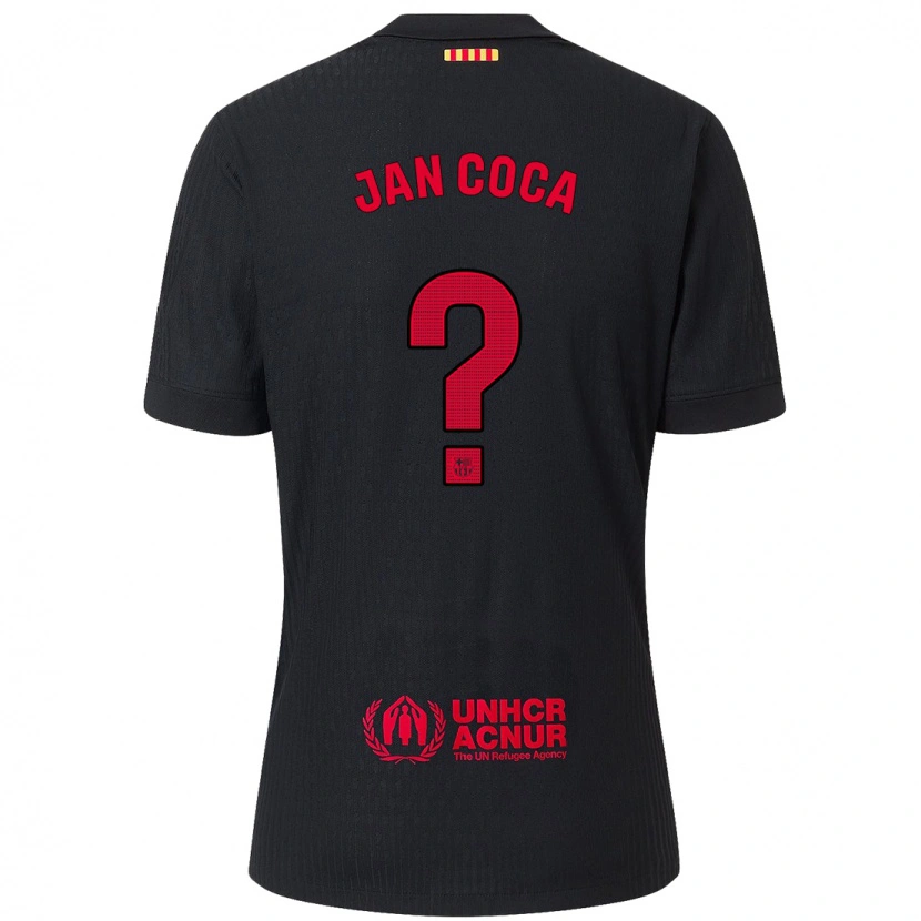 Danxen Dětské Jan Coca #0 Černá Červená Daleko Hráčské Dresy 2024/25 Dres