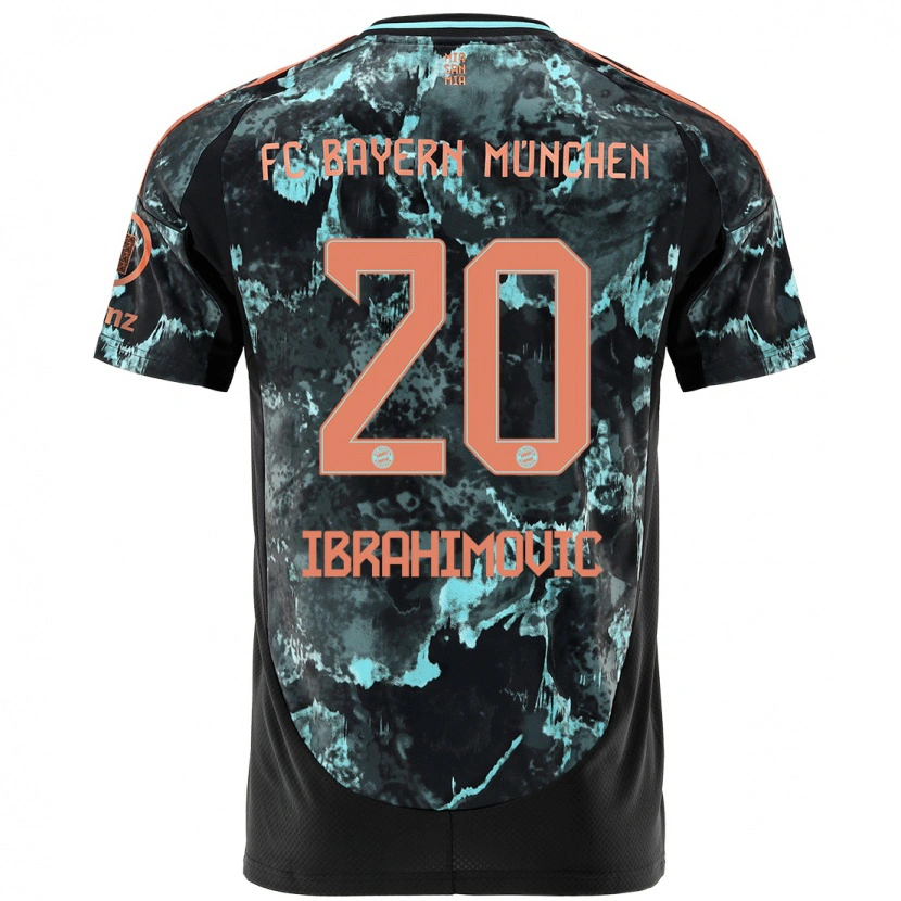 Danxen Dětské Arijon Ibrahimovic #20 Černý Daleko Hráčské Dresy 2024/25 Dres