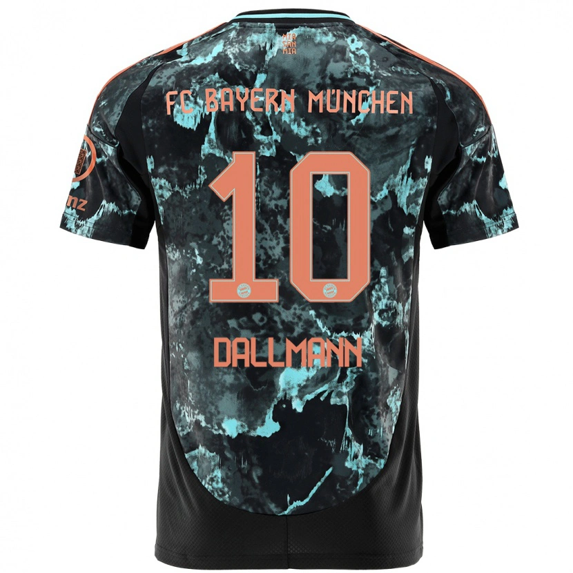 Danxen Dětské Linda Dallmann #10 Černý Daleko Hráčské Dresy 2024/25 Dres