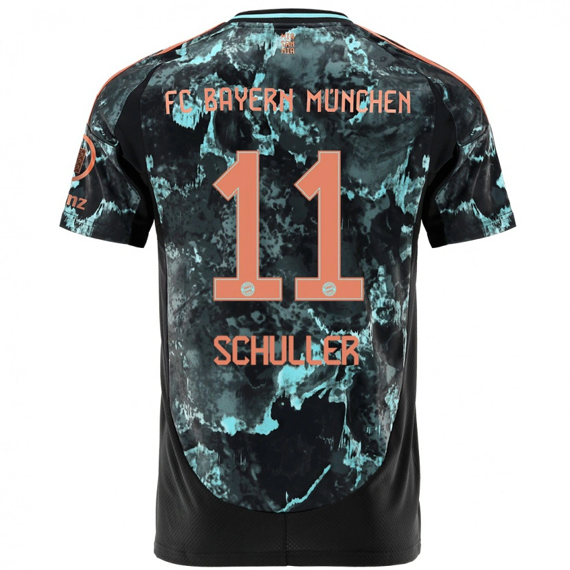 Danxen Dětské Lea Schüller #11 Černý Daleko Hráčské Dresy 2024/25 Dres