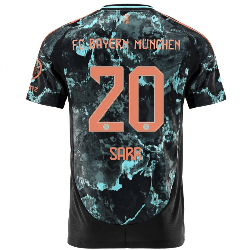 Danxen Dětské Bouna Sarr #20 Černý Daleko Hráčské Dresy 2024/25 Dres