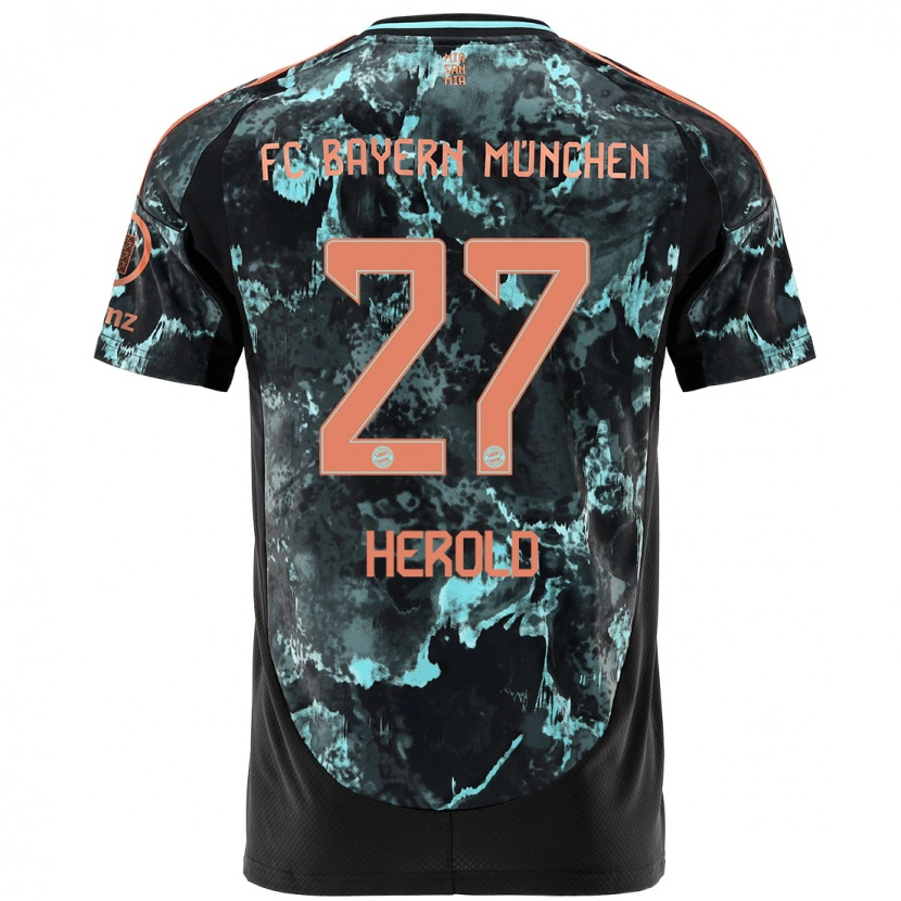 Danxen Dětské David Herold #27 Černý Daleko Hráčské Dresy 2024/25 Dres