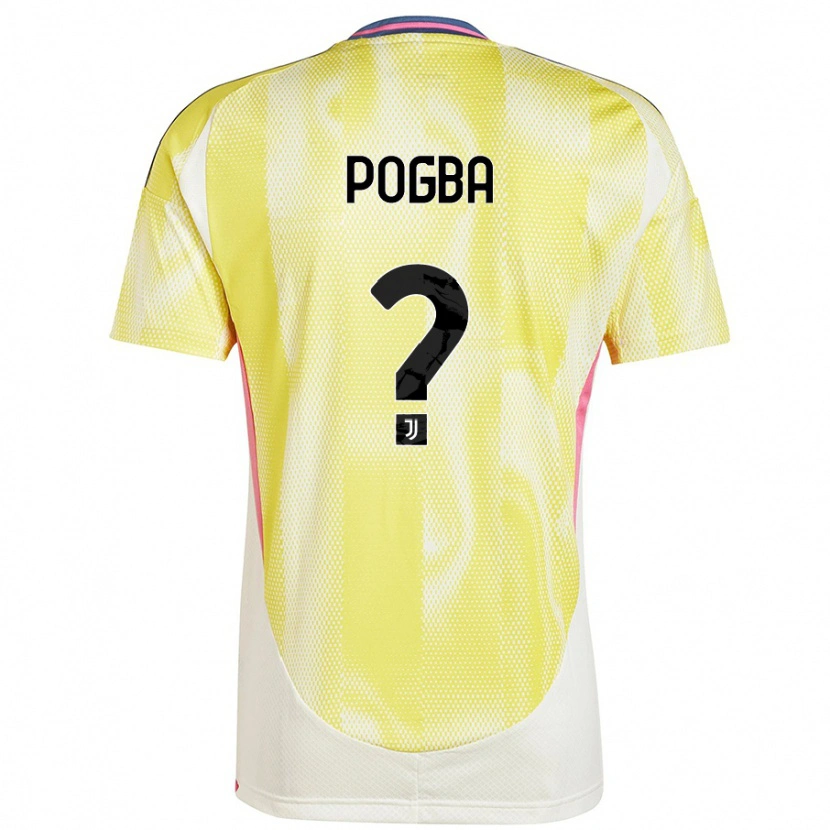 Danxen Dětské Paul Pogba #0 Solární Žlutá Daleko Hráčské Dresy 2024/25 Dres