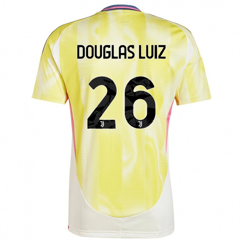 Danxen Dětské Douglas Luiz #26 Solární Žlutá Daleko Hráčské Dresy 2024/25 Dres