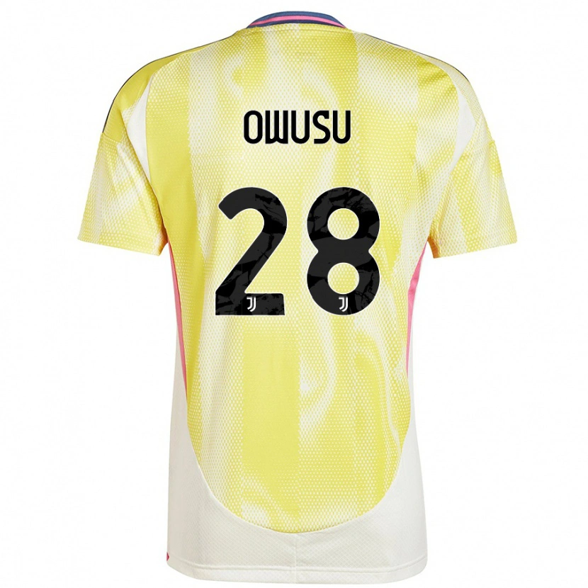 Danxen Dětské Augusto Owusu #28 Solární Žlutá Daleko Hráčské Dresy 2024/25 Dres